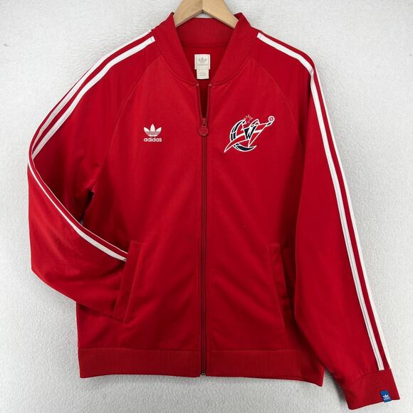 WASHINGTON WIZARDS Jacket Mens L ADIDAS NBA DC Track Full Zip Basketball VTG - Picture 1 of 15